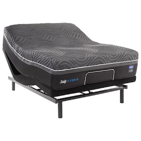 Queen Ultra Plush Premium Hybrid Mattress and Ease Adjustable Base